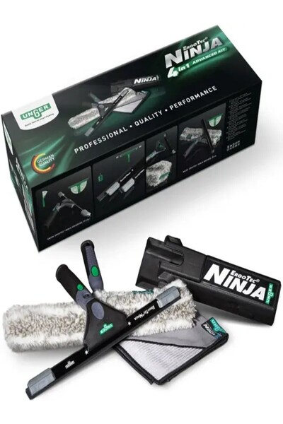 unger Ninja Premium Cam Temizleme Seti (4 PARÇA) - 35cm ÖZEL SERİ