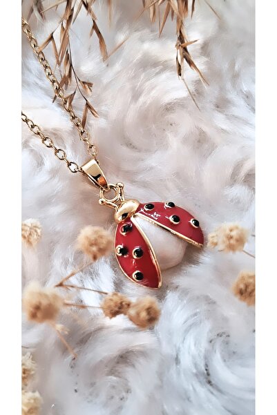 Serenity Kanatlı Uğur Böceği Figürlü Çelik Kolye