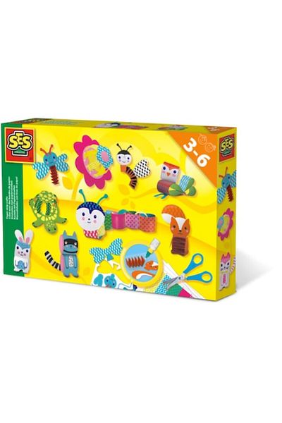 SES Creative Set Figurine de decupat si lipit, Ses Creative, Fasii de Hartie, Multicolor, Hartie/Metal