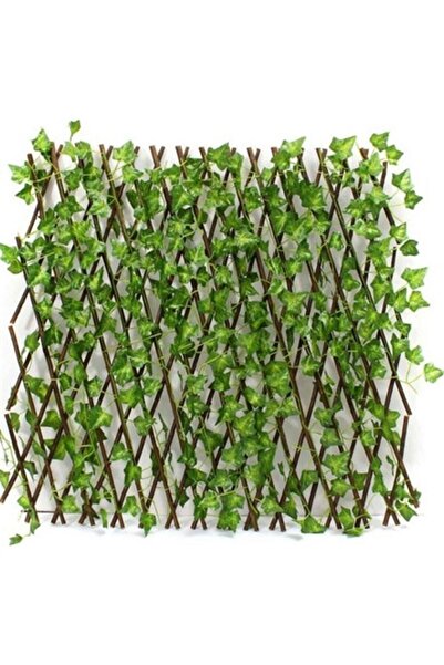 Genel Markalar Yapay Sarmaşık Çit 70x250 Cm, Açılır Kapanır Ahşap Akordiyon Ç...