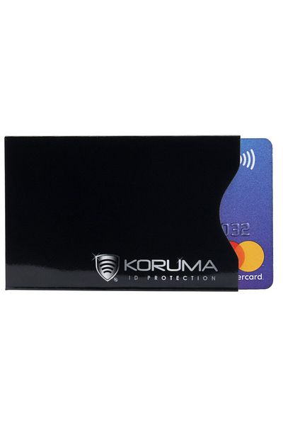 OEM Contactless RFID Credit Card Protection Film, Koruma, KUK-70VBLS, Black/Silver