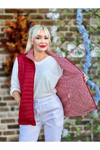 Punta Otantik N7751 Italian Double-Sided Vest Red