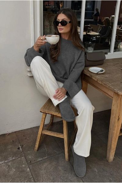 Dier Moda Crew Neck Oversize Sweater Sweater Fmoda1972