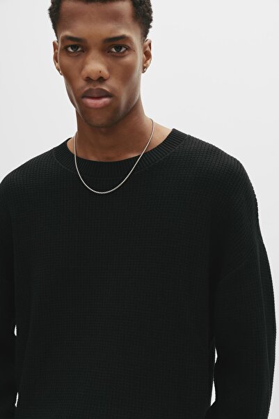 Pull & Bear Gofre örgü kazak