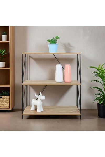 BAITY Malaysian Wood Shelf Unit with 3 Levels