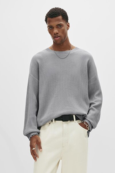 Pull & Bear Gofre örgü kazak