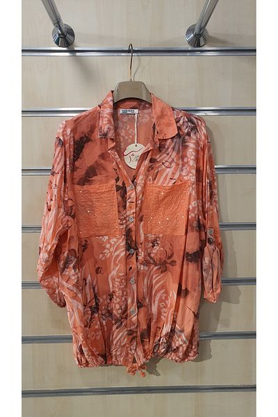 Park Moda Italian Shirt Sequin Detailed Authentic Pattern