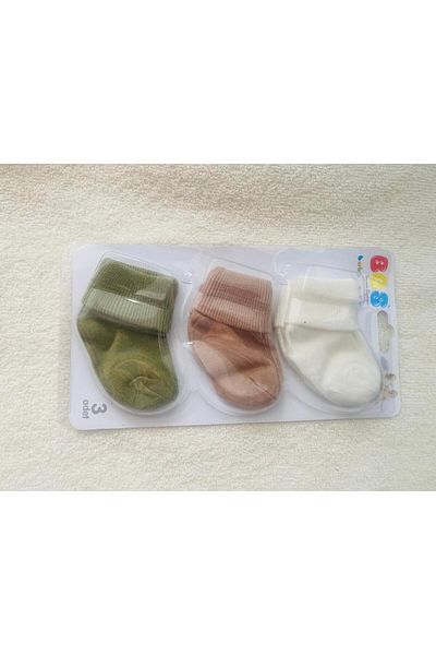 RAPAPA Baby Girl Boy Boxed 3-Piece Newborn Socks B120