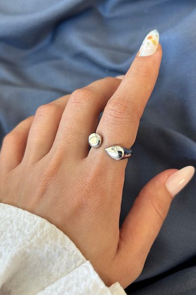Leo'Stone New Season Luna Droop Design Adjustable Women's Ring