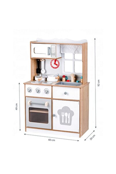 Ecotoys Wooden Kitchen for Kids with Accessories