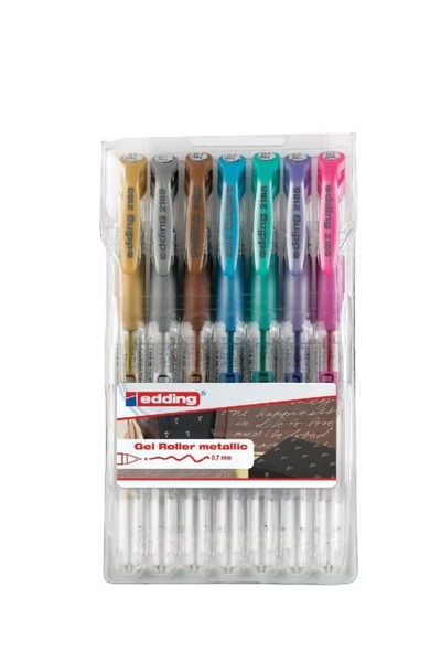 Edding قلم حبر جل معدني 2185 بألوان حبر متنوعة 0.7 مم
