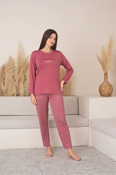 Asel Women's Long Sleeve Lycra Milan Pajama Set