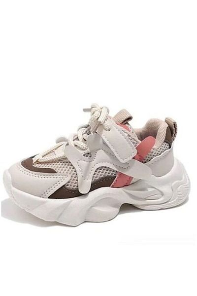 Mixbo Adidasi Copii Unisex Mixbo, Model de Vara, cu Scai, Talpa cu Motive, Crem 26 EU