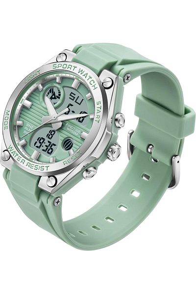 THE MOST WATCHES Women's Wrist Watch with Black Dial and Black Strap, Analog-Digital Display