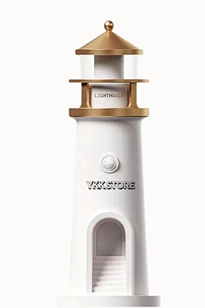 YKK Store Ay Işığı Efektli Müzikli Deniz Feneri LED Projektör Dekoratif Gece Lambası