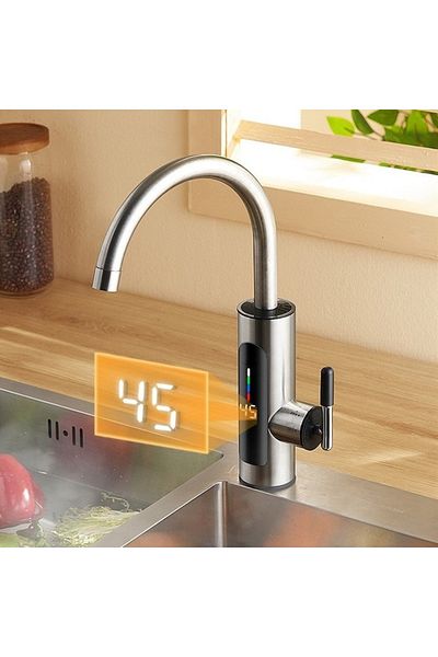 FOXMAG24 Electric water heating faucet, digital display, 360° rotation, 21×11×27 cm, 3000W
