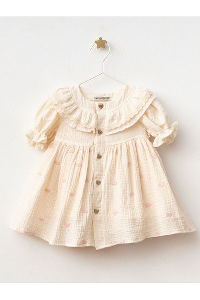 Cherrys Bebek Heart Muslin Dress