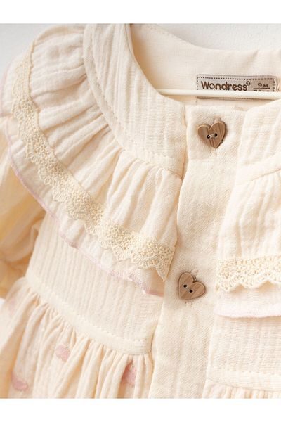 Cherrys Bebek Heart Muslin Dress
