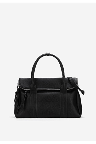 B T Shoes Černá rukojeť kabelky Allison