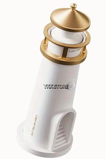 YKK Store Ay Işığı Efektli Müzikli Deniz Feneri LED Projektör Dekoratif Gece Lambası