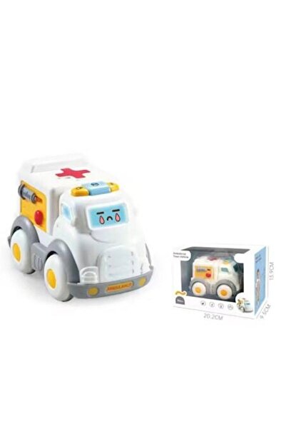 Mixbo Jucărie ambulanță multifuncțională cu lumini și sunete, plastic, alb, 1...
