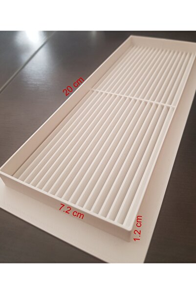 GenelTedarik Kapı Altı Menfez Kapak 22*8,5 1 çift (2 adet) Gri