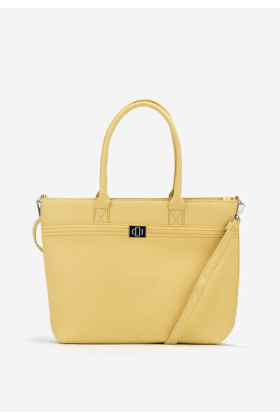 B T Shoes Τσάντα office Hadlee Κιτρινες
