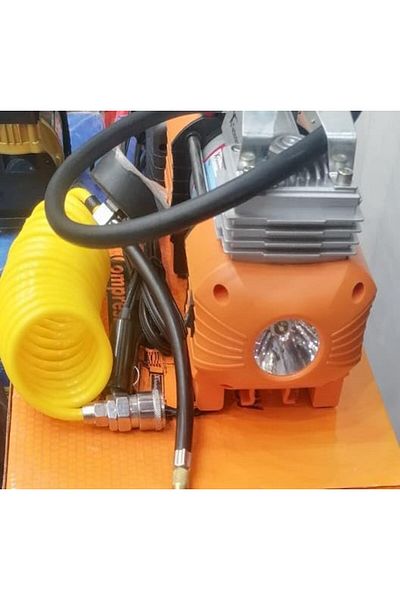 CFT Portable Double Cylinder Air Compressor Tire Inflator with LED Flashlight, 13.5V Compact Air Pump fo