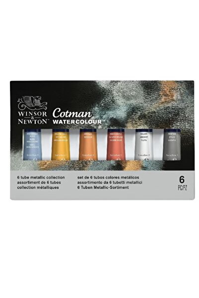 Winsor Newton Cotman Metallic Tube Set | Watercolor Paints with Shimmer