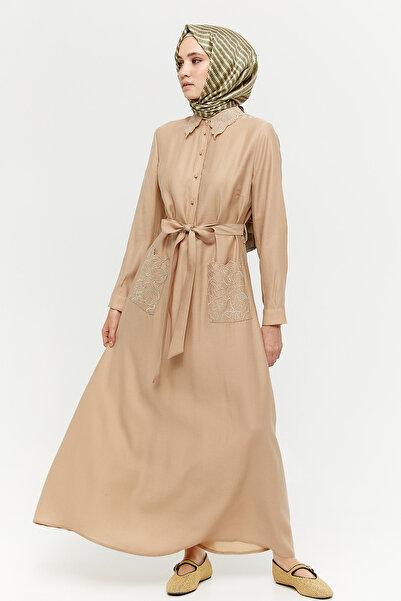 Setrms Nakış Detaylı Cepli Elbise