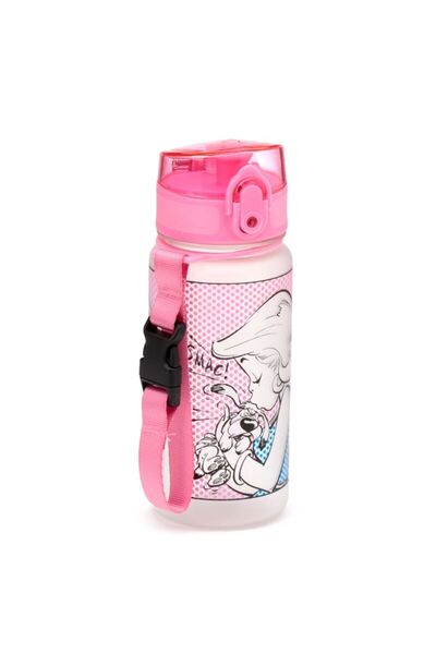 ASTERİX Pop top water bottle, for children, Falbala and Idefix, Asterix license, Ecozen, BPA free, 350 ml
