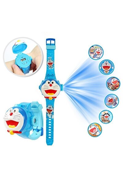 Mixbo Ceas proiector pentru copii, design pisică, albastru, 3 ani+