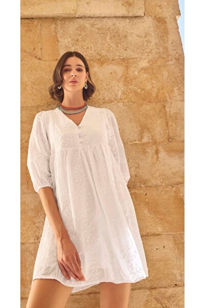 NightLove Monamise Truvakar Kollu Önü Düğmeli Elbise 23079