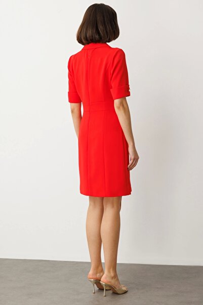 Ekol Brooch Short Sleeve Dress 05136