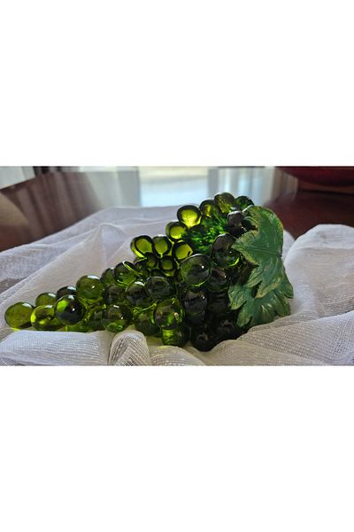 Land of Souvenir Glass Grape Shaped Bowl Sugar Bowl Decorative Object and Trinket