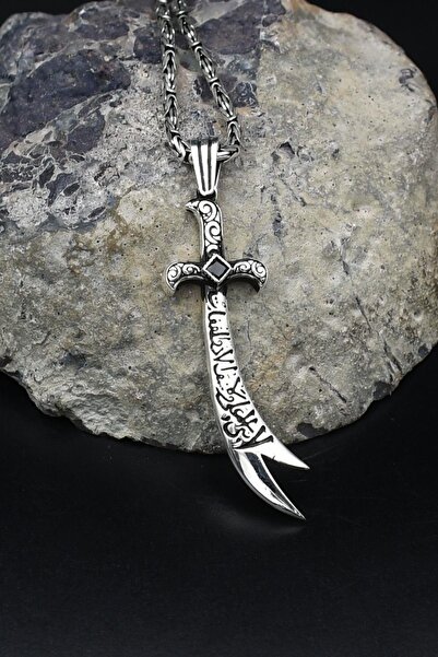 Prestige Hz. Ali Zülfikar Kılıcı 925 Ayar Gümüş Kolye Kral Zincir 2Mm 902165