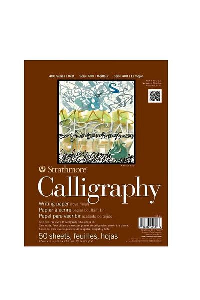 Strathmore 400 Calligraphy Pad | Ink Drawing, 75 gsm, 8.5 x 11 in, 50 Sheets