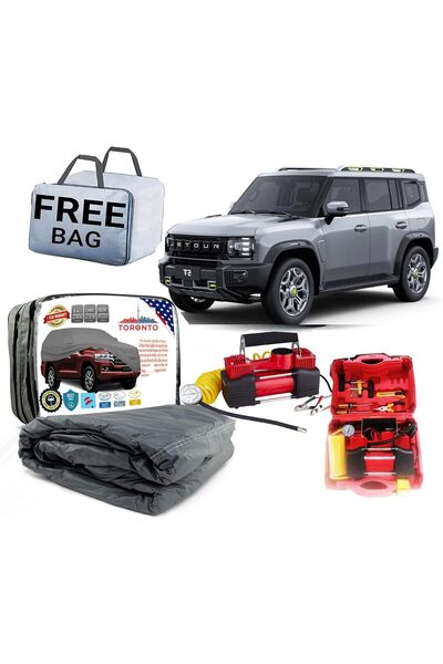 Generic طقم الحماية القصوى لـ Jetour T2: غطاء هيكل، ضاغط هواء، وإصلاح الإطارات