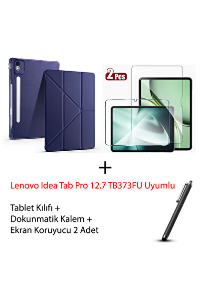 Yesnıce Lenovo Idea Tab Pro 12.7 TB373FU Kalemlikli Kılıf Ekran Koruyucu (2 A...