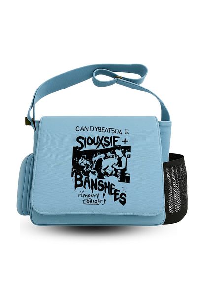 DESTİNE Day Light Siouxsie Banshees Printed Unisex Green Messenger Bag