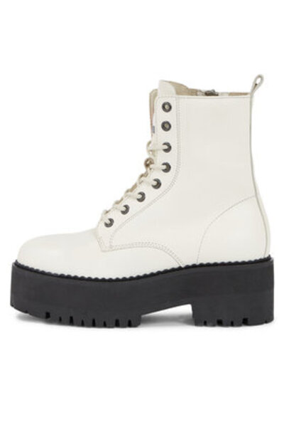 Tommy Jeans Ghete de damă până la gleznă EN0EN02305 Albe