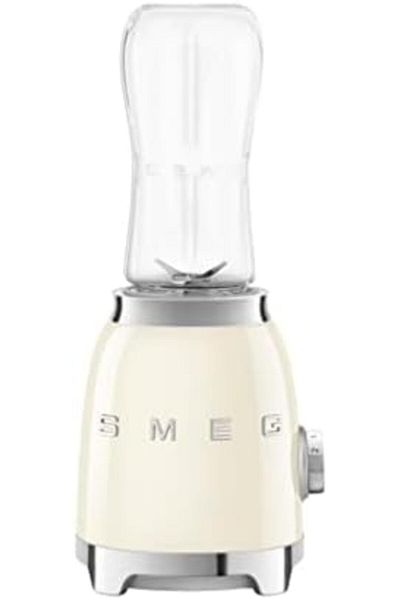 SMEG PBF01CRUK Retro 50’s Style Personal Blender, 2 x Bottles-To-Go, 2 Speed Settings, 600ml, 300W