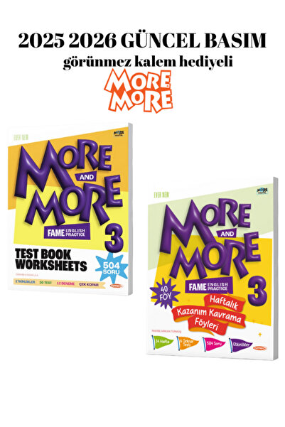 Fenomen Yayıncılık MORE MORE 3.SINIF TEST BOOK VE KAZANIM FÖYLERİ