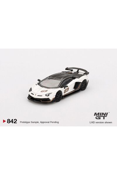 mini gt Macheta auto Lamborghini Aventador SVJ 63 Bianco Asopo, 2022 (LHD) 1:64 MIniGT