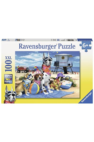 RAVENSBURGER Puzzle Catelusi Pe Plaja, 100 Piese