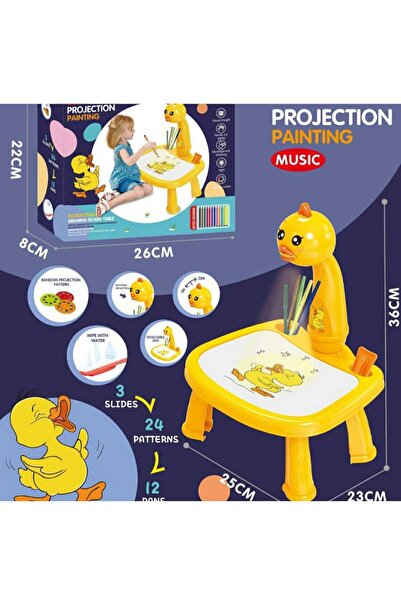 Toybox طاولة عرض فنية بإضاءة LED للأطفال - مجموعة ألعاب فنية تعليمية مع مكتب ...