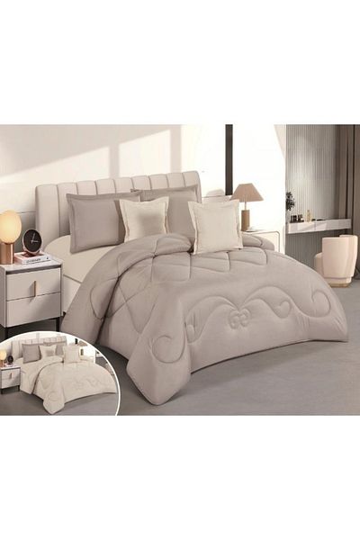 smart home 100% Microfiber Single Bed Mattress, Geometric Design Bed Cover, Reversible, Set of 4, 230X170cm
