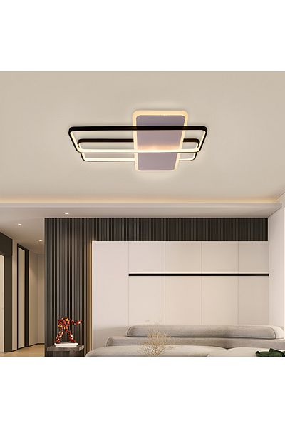 KORMAN TECHNIK LED chandelier with remote control ARIANNA 75W, 3 Elements, Cold/Warm/Neutral light, Dimmable, Black
