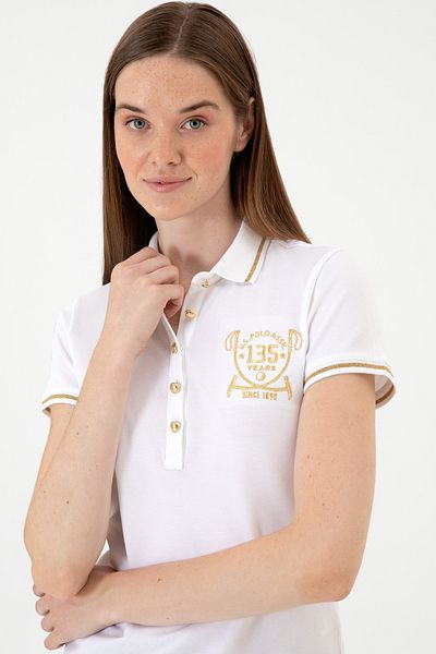 U.S. Polo Assn. Women's White T-Shirt 50300676-Vr013