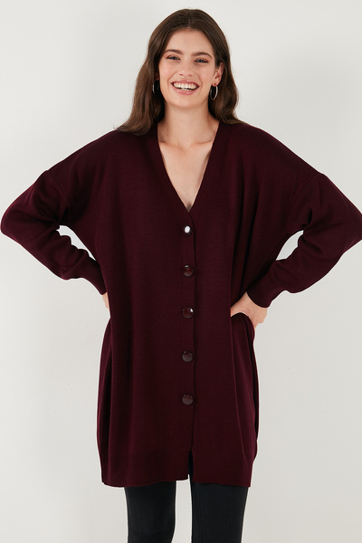 Lela V-Neck Buttoned Knitwear Cardigan Cardigan 4616031